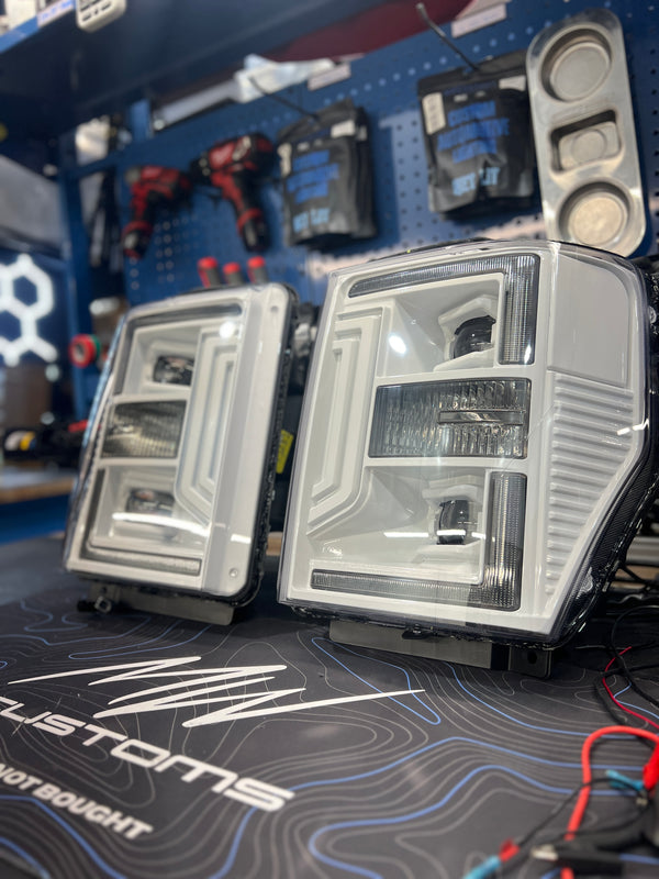 PRE-BUILT 2008-10 FORD SUPER DUTY MORIMOTO HYBIRD LED HEADLIGHTS