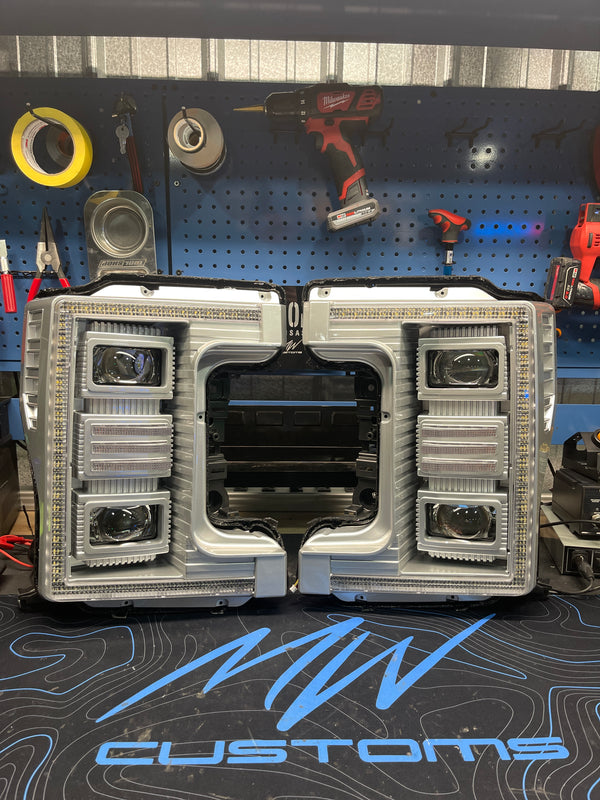 PRE BUILT 2017-19 FORD SUPER DUTY MORIMOTO HYBRID HEADLIGHTS (FACTORY HALOGEN TRUCKS ONLY)