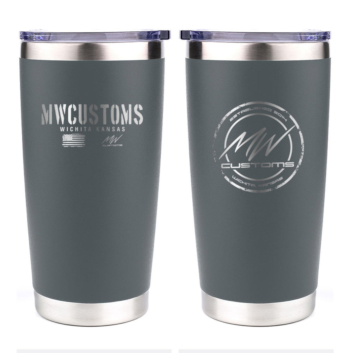 Charcoal 20oz MwCustoms Tumbler – MwCustoms Inc.