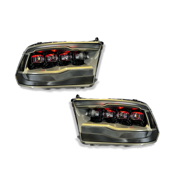 PRE-BUILT 2009-18 DODGE RAM ALPHAREX HEADLIGHTS NOVA SERIES