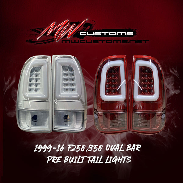 PRE-BUILT 2008-16 FORD SUPER DUTY OVAL BAR TAIL LIGHTS