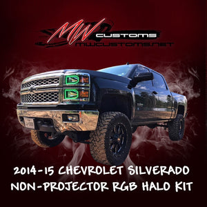 2014-15 CHEVROLET SILVERADO NON-PROJECTOR RGB HALO KIT - MwCustoms